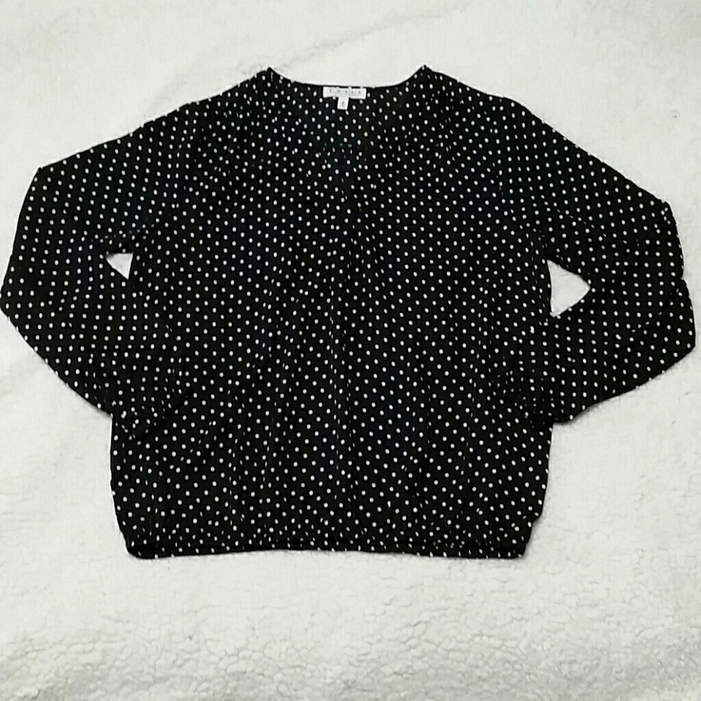 NWOT Black and White Polka Dot Blouse